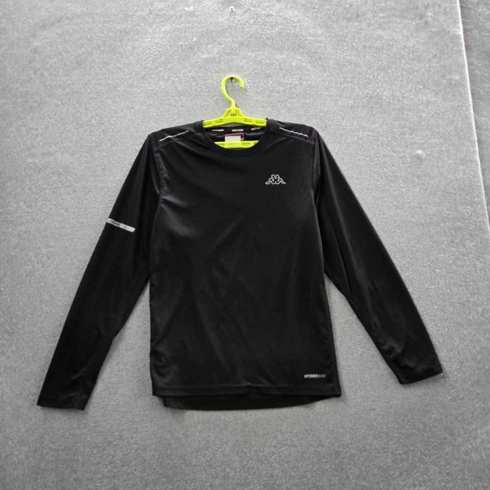 Kappa Men Shirt MEDIUM Black Activewear Long Sleeve